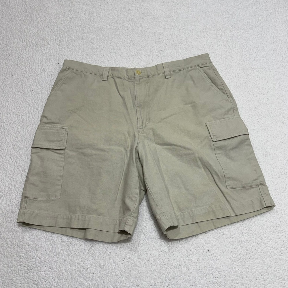 Nautica Explorer Loose Fit Cargo Shorts Khaki Tan Mens‎ 40W VDR 935 104